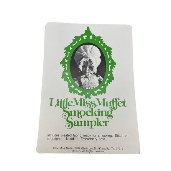 Vintage Little Miss Muffet Smocking Sampler Used 1975 As Seen - Picture 4 of 11
